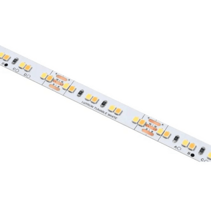 Cinta LED Lumaris de blanco cálido ajustable (1800K-3000K), carrete de 5 m, 24 V, compatible con RadioRA 3 y HomeWorks QSX
