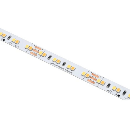 Cinta LED Lumaris de blanco cálido ajustable (1800K-3000K), carrete de 5 m, 24 V, compatible con RadioRA 3 y HomeWorks QSX