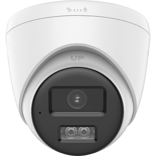 [Audio Bidireccional + Dual Light + ColorVu] Turret TURBOHD 3K / 5 Megapixel / Lente 2.8 mm / 40 mts IR EXIR + 40 mts Luz Blanca / Micrófono y Bocina