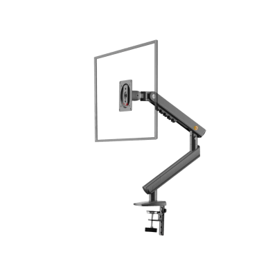 Brazo Ergonómico para Monitor / Soporte 17\"-32\" / Carga 2-7 kg / Ajuste de Tensión / Rotación ±90° / Instalación Abrazadera o Pasacables
