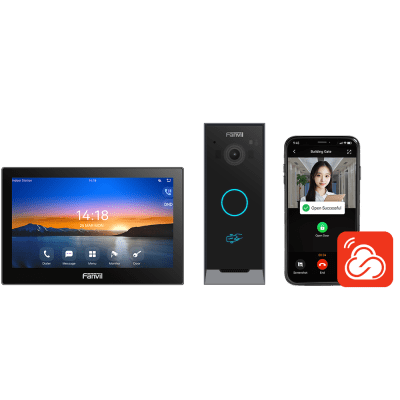 Kit Videoportero IP / Estación Interior i504W + Frente de Calle i60 / Pantalla Táctil 7" HD / Videollamadas H.264/H.265 / Wi-Fi Dual Band / PoE / App