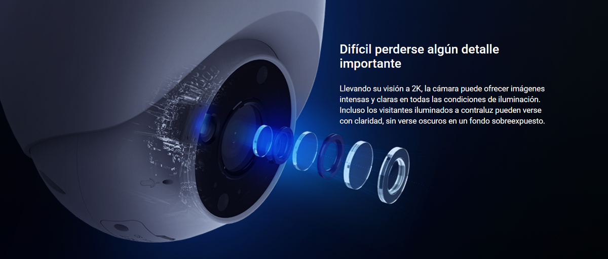 Domo IP 3 Megapíxel (2K) / Wi-Fi / Sirena y Estrobo /Audio de Dos Vías / Detección Humana y Vehiculo / Notificación Push / Audios Personalizables