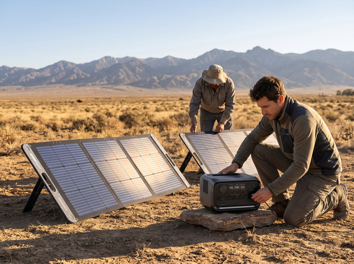 Kit de panel solar y estación de batería portátil