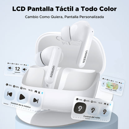 Auriculares Inalámbricos HiTune T6 Magic / Bluetooth 5.4 / Codec LDAC Hi-Res / Autonomía 6 Horas + 30 Horas con Estuche / USB-C / Cancelación de