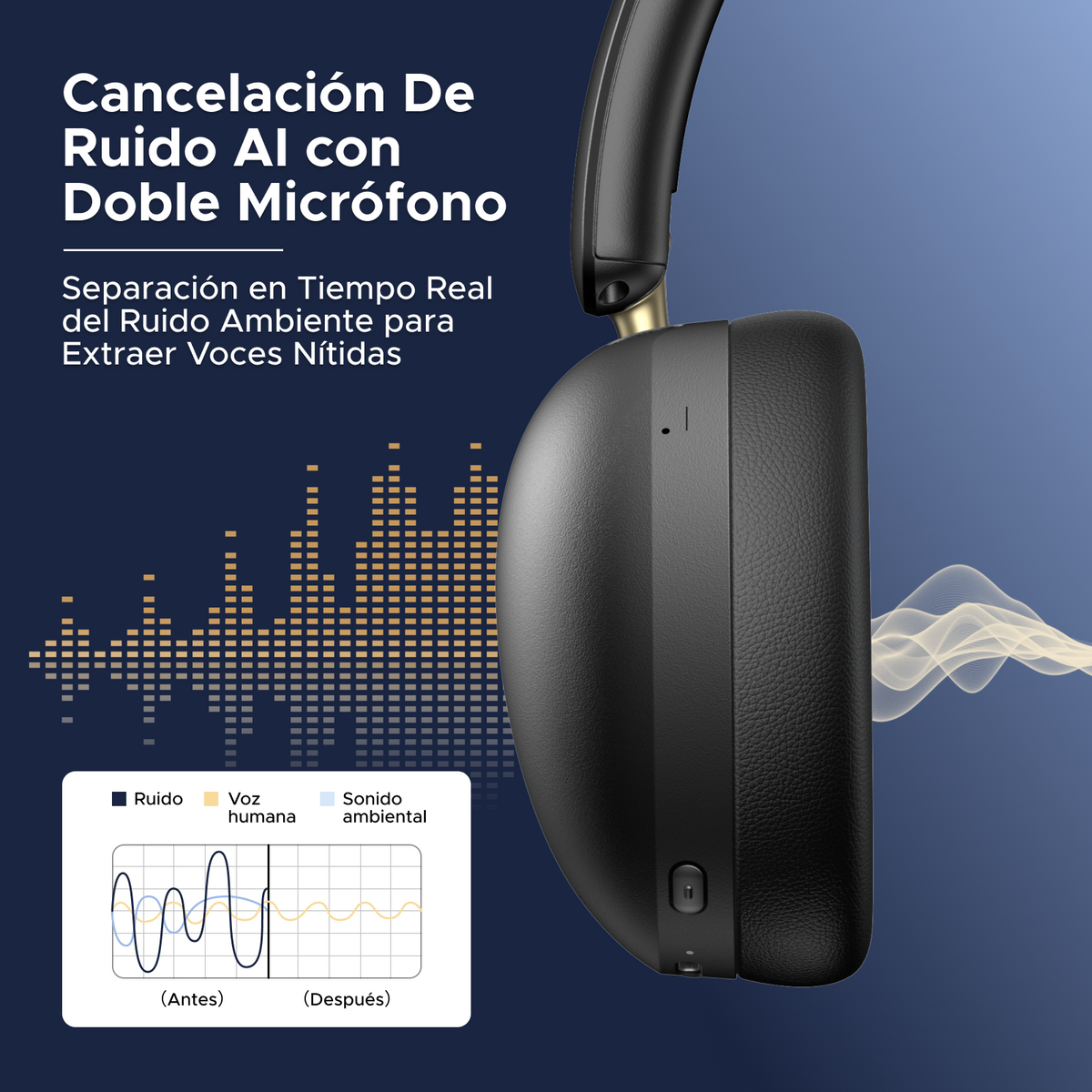 Auriculares HiTune Max2 / Bluetooth 5.4 / Latencia Ultra Baja 0.06s / Autonomía 80 Horas / Carga Rápida 5 Minutos para 5 Horas / Codecs AAC-SBC
