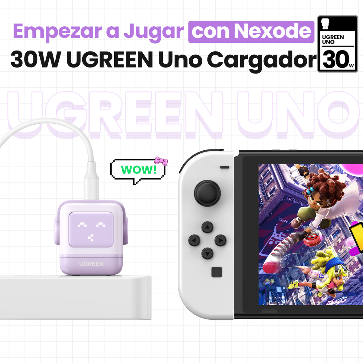Cargador Rápido GaN 30W / USB-C PD3.0 PPS / Protocolos Múltiples / Protecciones Avanzadas / PC Material UL94-V0