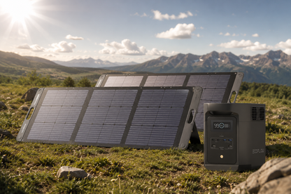 Kit de energía portátil ecoflow E980 y panel solar 200W