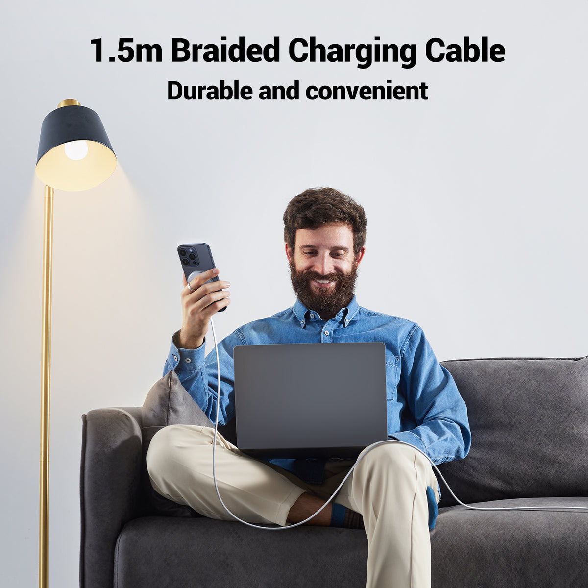 Cargador Inalámbrico Magnético 15W / Protocolo Qi 2 / USB-C 9V 2.2A / Eficiencia 83% / Protección Multinivel / Material PC+ABS+Aleación Aluminio