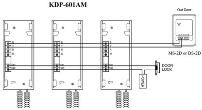 Kit de audio portero con un auricular (expandible hasta 3 auriculares)