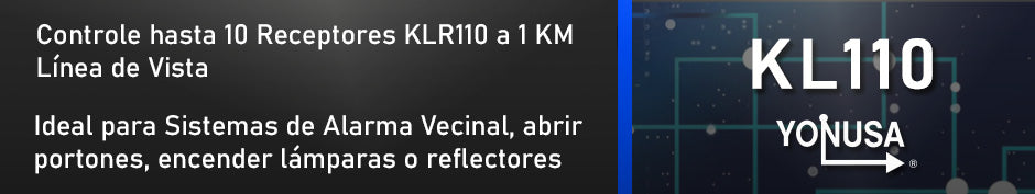 KIT Transmisor / Receptor Inalámbrico para KLT110 / 1 KM Linea de Vista / Multi-Punto Soporta 10 Equipos