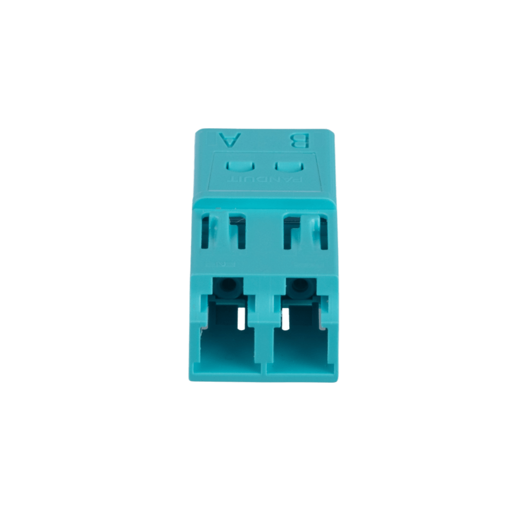 Módulo Acoplador LC Duplex, Para Fibra Multimodo, Color Aqua
