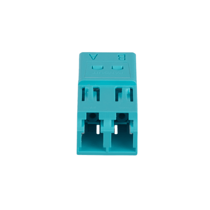 Módulo Acoplador LC Duplex, Para Fibra Multimodo, Color Aqua