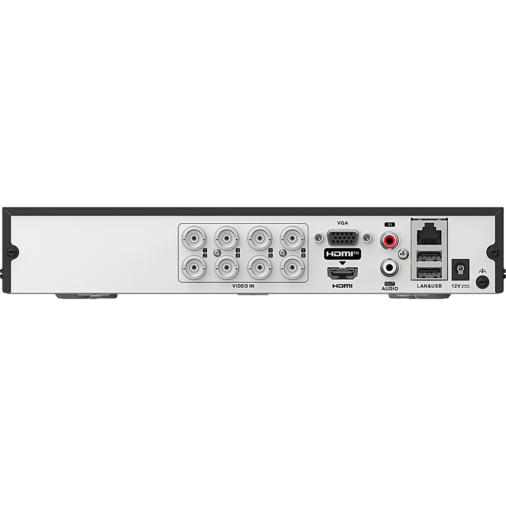 DVR 8 Canales TURBOHD + 8 Canales IP / 8 Megapixel (4K) / Audio Bidireccional / GUANLAN / Reconocimiento Facial / ACUSEARCH / 1 Bahia de Disco Duro