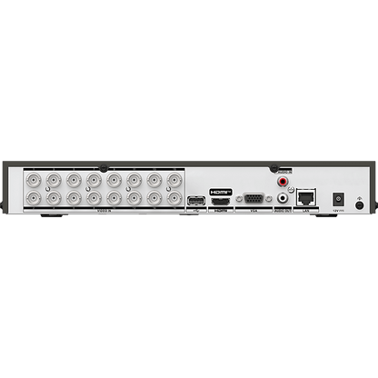 DVR 16 Canales TURBOHD + 16 Canales IP / 8 Megapixel (4K) / Audio Bidireccional / GUANLAN / Reconocimiento Facial / ACUSEARCH / 2 Bahias de Disco