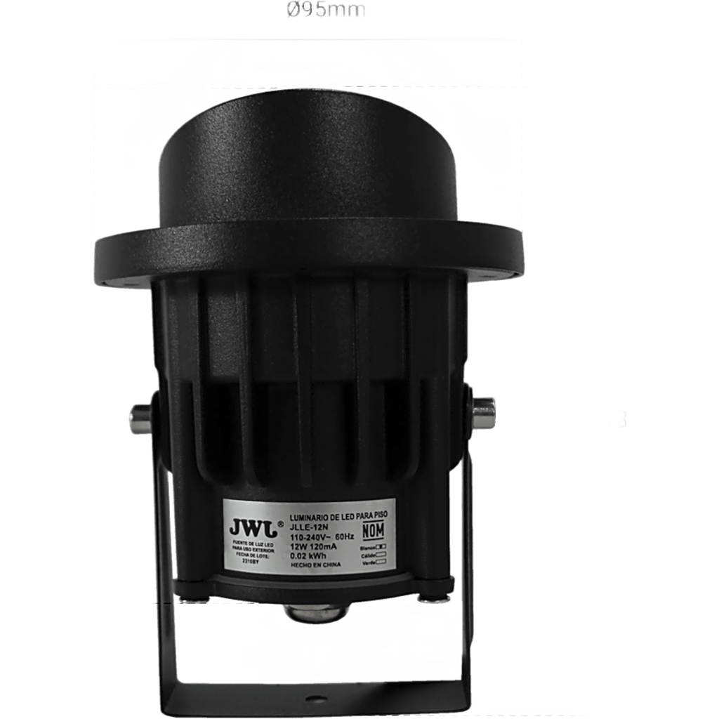 Luminario LED Tipo Estaca / COB / 12W / 110-240V~ 60Hz / IP65 / 2700 K Luz Cálida / Ángulo de Luz 36° / Cabeza Ajustable 45° a 85° / Aleación de