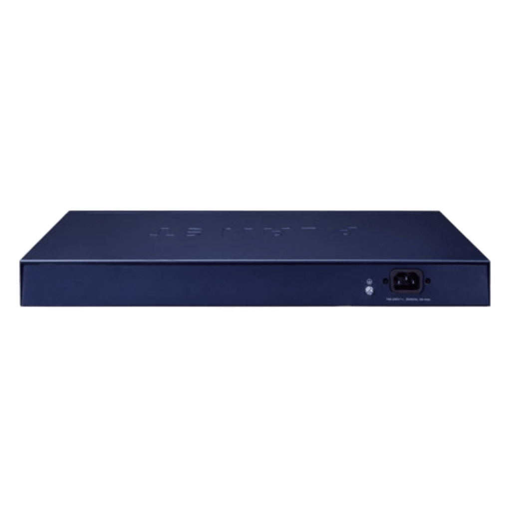 Switch PoE de 24 Puertos Gigabit 802.3af/at con Modo Extendido 250 m, 2 Puertos SFP 1000SX , Pantalla LCD para Configuración Básica, Hasta 300 W para