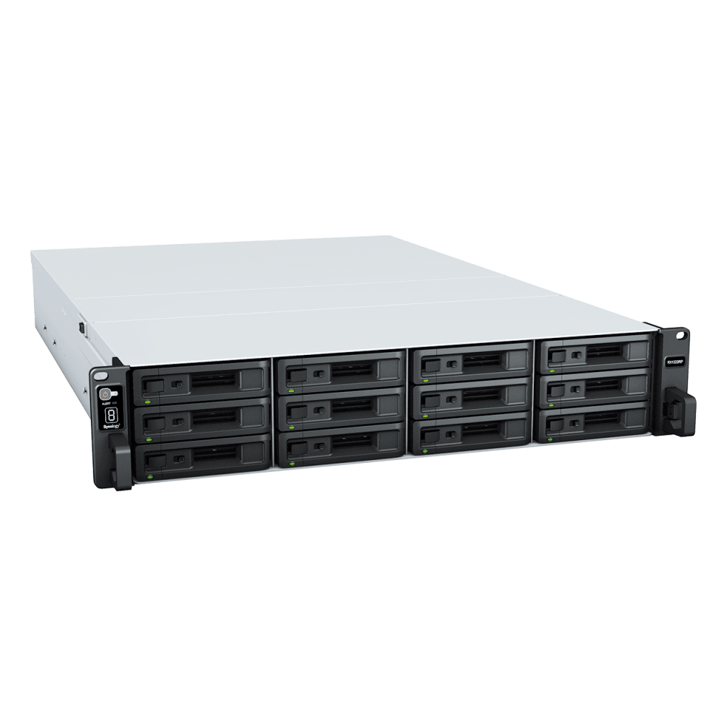 Unidad de Expansión RX1223RP | 12 Bahías HDD/SSD SATA 3.5" o 2.5" | Fuente de Alimentación Redundante | Compatible con Synology DSM | Plug-and-Play.