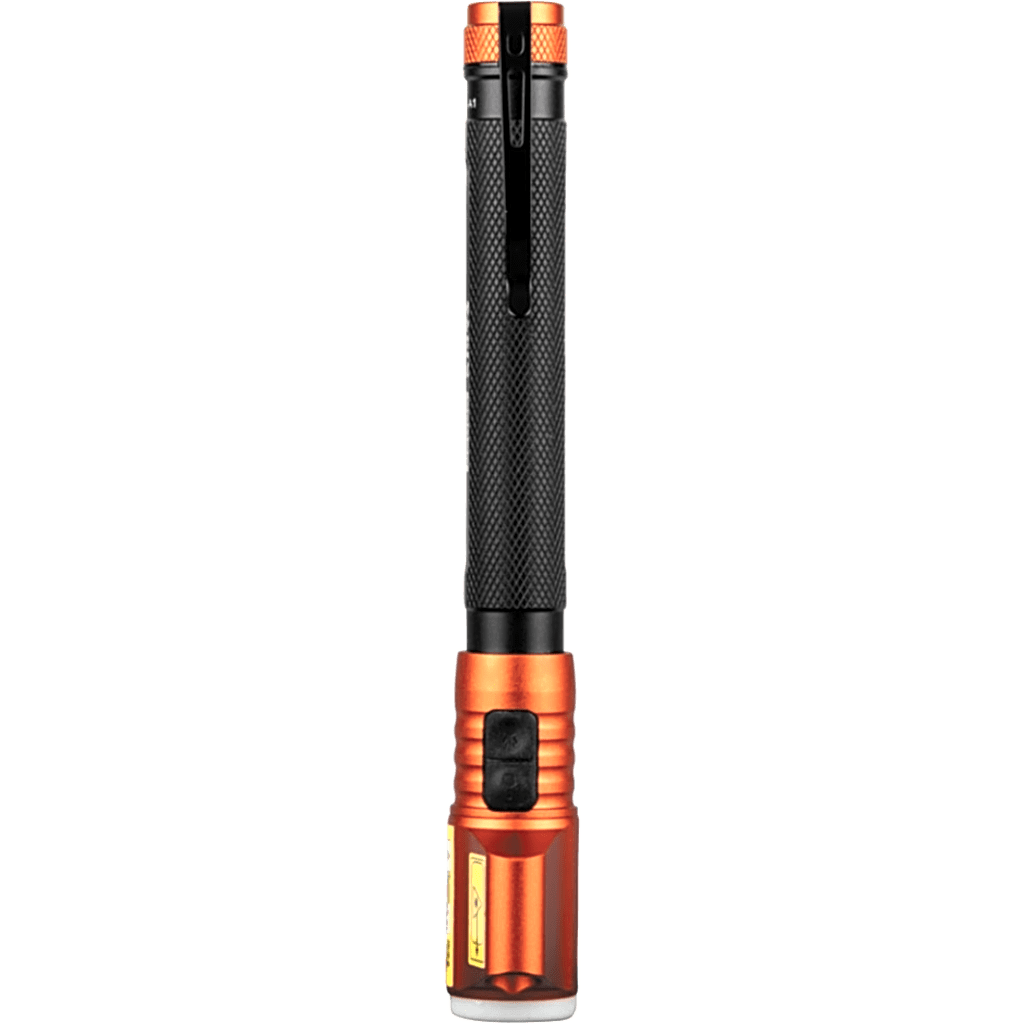 Minilinterna LED de Inspección con puntero láser / 70 Lúmenes / Láser Rojo Clase 3R / Cuerpo de Aluminio / Clip de Bolsillo Extraíble / Anillo que