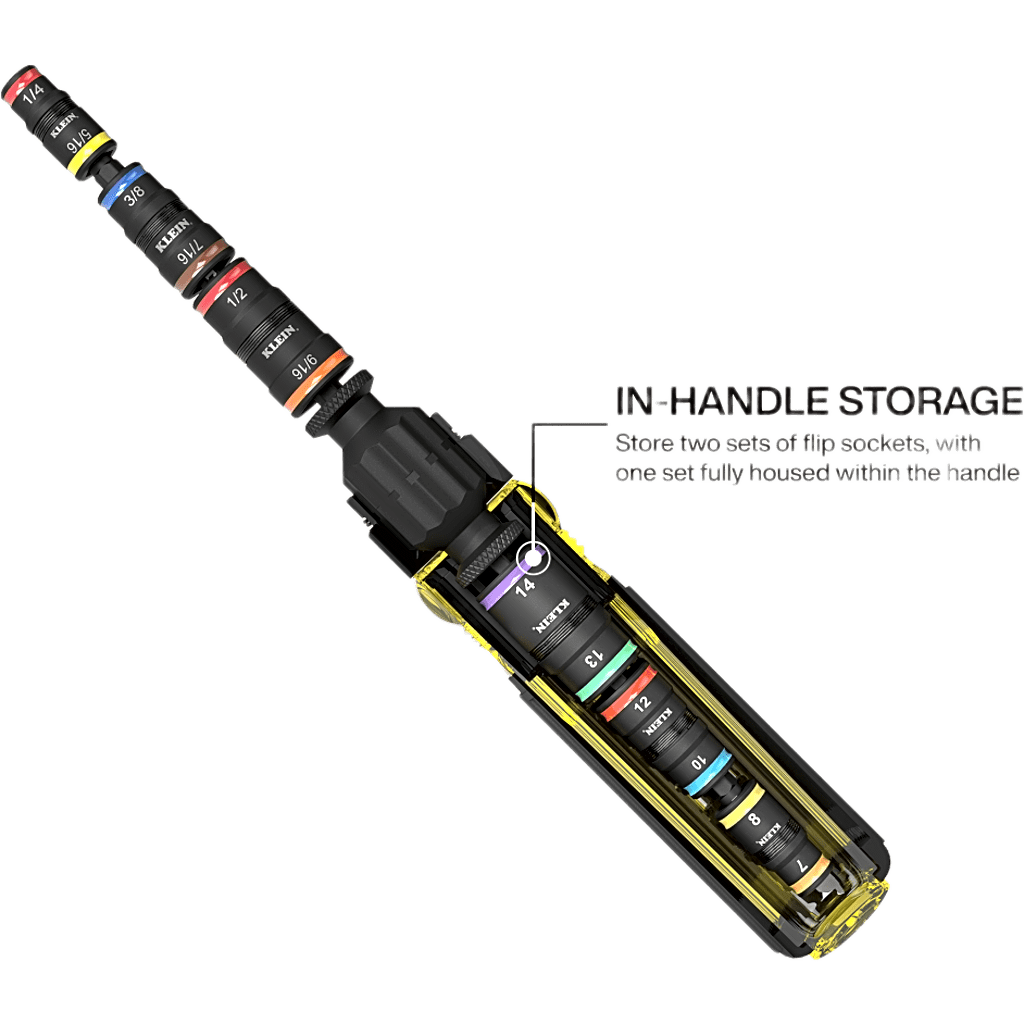 Desarmador de Impacto / 14 en 1 / Magneto de Tierras Raras / Almacenamiento Dual / Asistencia de Torque / Adaptador 7/8".