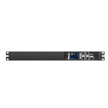 PDU ES2P Monitoreable (MI) para Distribución de Energía, Enchufe de Entrada NEMA 5-20P, Con 8 Salidas 5-20R, Horizontal 19in, 120 Vca, 20 Amp, 1 UR