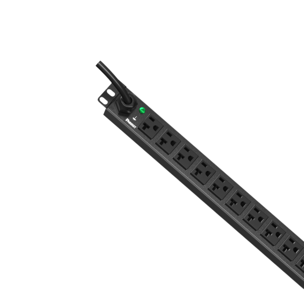 PDU ES2P Básico para Distribución de Energía, Enchufe de Entrada NEMA 5-15P, Con 12 Contactos NEMA 5-20R, Instalación Horizontal de 19in, 1UR, 15