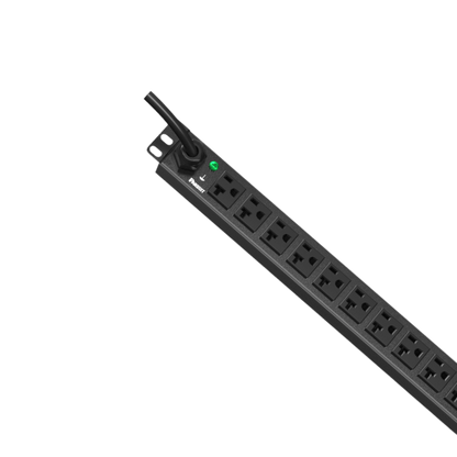PDU ES2P Básico para Distribución de Energía, Enchufe de Entrada NEMA 5-15P, Con 12 Contactos NEMA 5-20R, Instalación Horizontal de 19in, 1UR, 15