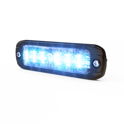 Luz Auxiliar de 18 LEDS, Tricolor Rojo/Azul/Blanco, Lente transparente
