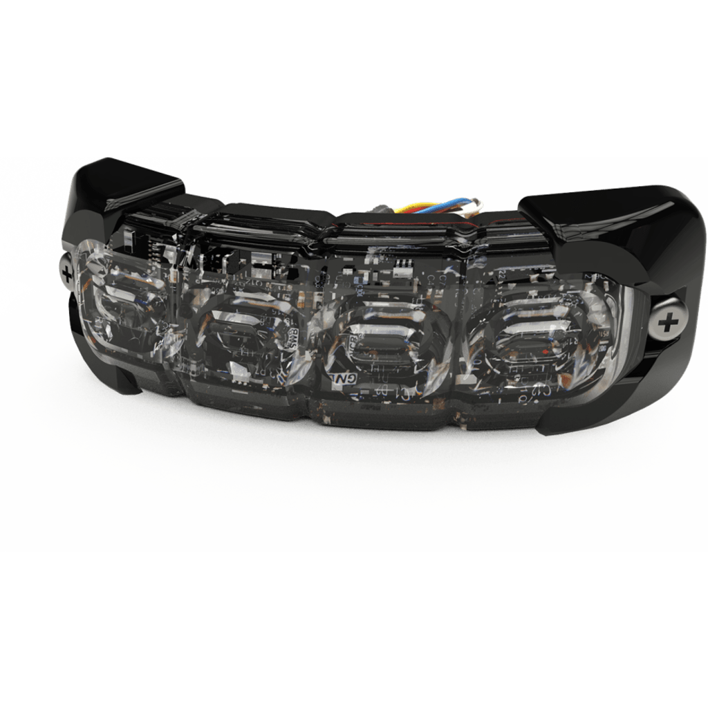 Luz Auxiliar Flexible UltraFlex 8 LED / Ámbar-Blanco / Lente Transparente / Montaje en Curva hasta 120° / 69 Patrones de Destello / SAE Class I y II