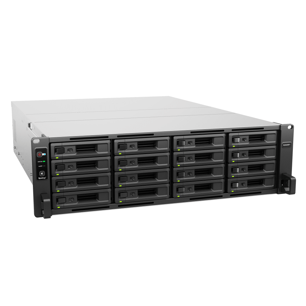 Servidor de Almacenamiento RackStation RS2825RP+ | 16 Bahías | 3U | Hasta 560 TB | Rendimiento 3,519/1,790 MB/s | Fuentes de Alimentación Duales |
