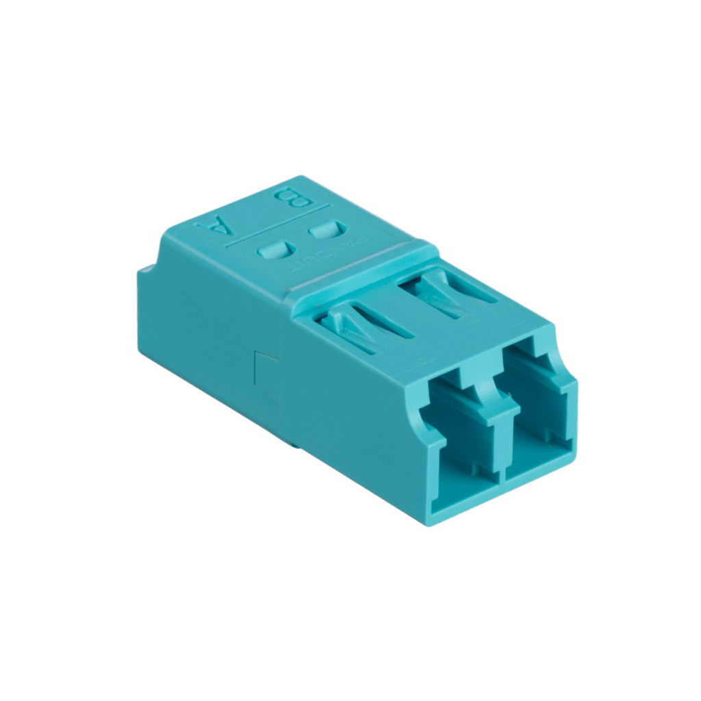 Módulo Acoplador LC Duplex, Para Fibra Multimodo, Color Aqua