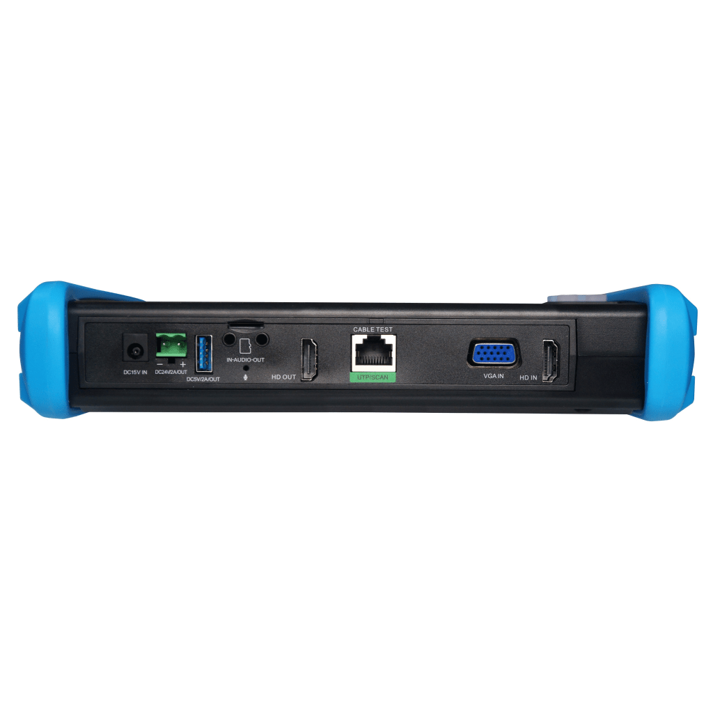 Tester de Video Profesional | Pantalla 7"| Prueba IP/HD/Analógicas | TVI/CVI/AHD/CVBS | IP ONVIF | 4K/8K | H.264/H.265 | HDMI | PTZ | Scanner IP |