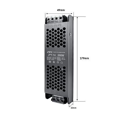 Fuente para Tira LED de 5 metros de 24 VDC / Capacidad 200 W
