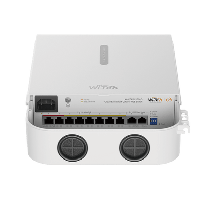 Switch PoE / Administración en la nube / Con 8 puertos 10/100 Mbps PoE af/at / 2 Puertos Ethernet 10/100 MBPS / Presupuesto 100 W / PoE hasta 250