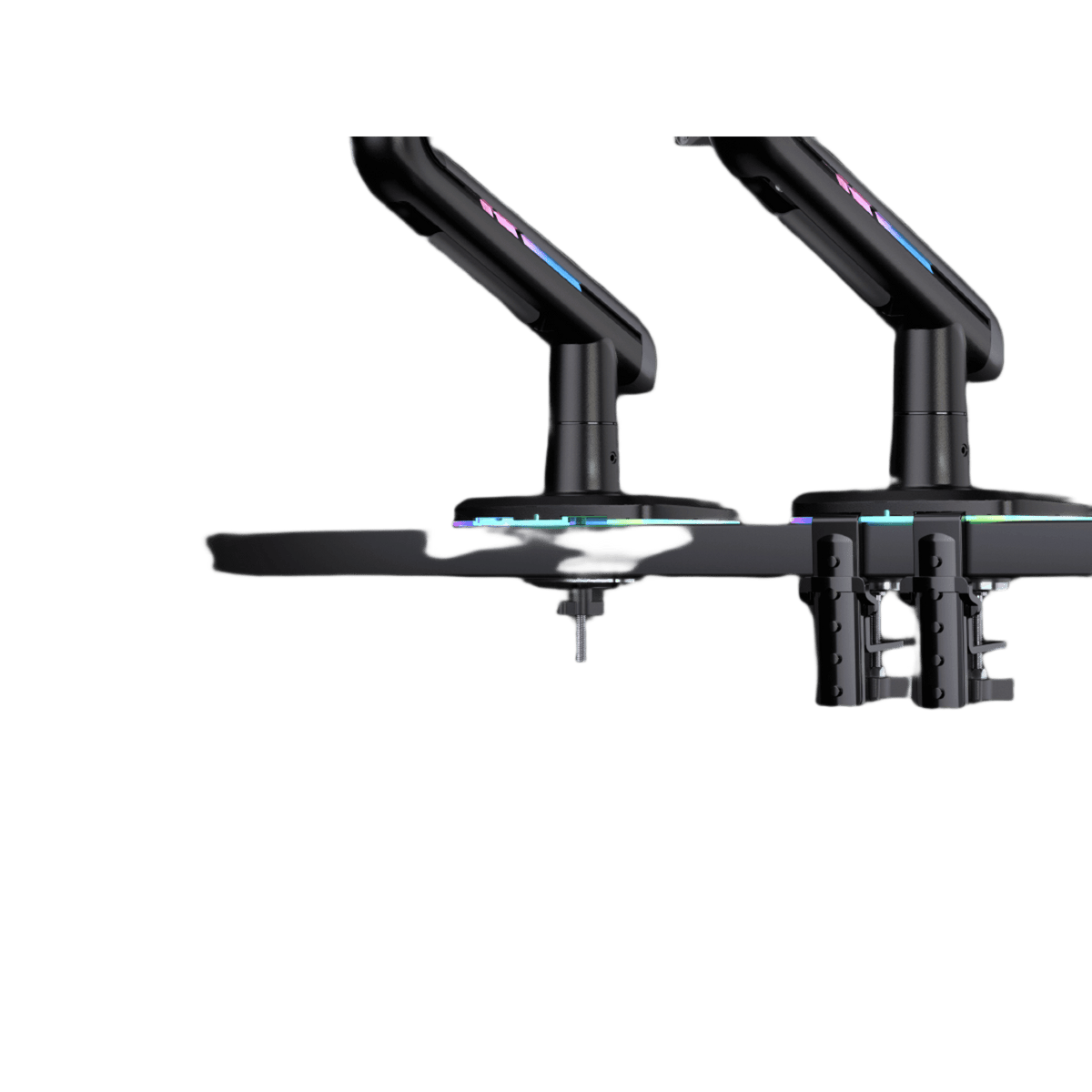 Soporte Mecánico Gaming NB F5 / Monitores de 32" a 60" / VESA 75x75 y 100x100 mm / Carga 2-20 kg (4.4-44 lbs) / Iluminación RGB / Sistema de Resorte