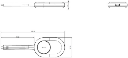 Dongle (Adaptador) de Proyección Inalambrica Para Pantallas Interactivas HIKVISION Serie DS-D5CxxRB/B / Compatible con Windows y Mac / Conector Tipo
