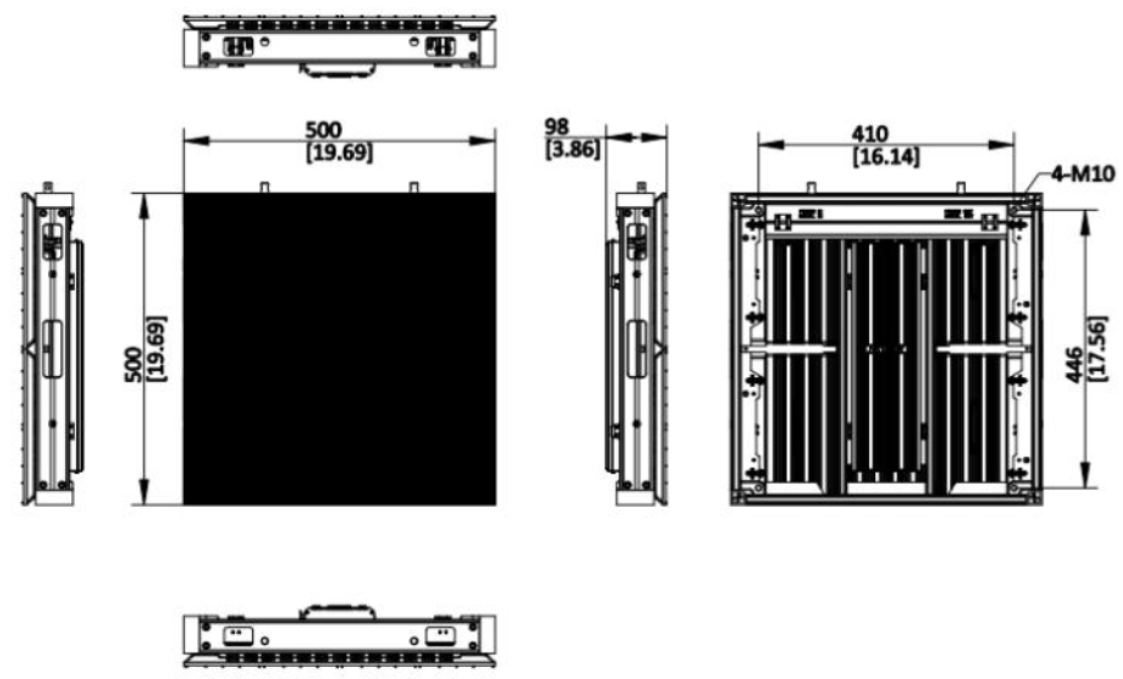 Modulo LED Exterior Full Color / Pixel Pitch 3.9mm / Brillo 4500 Nits /50 x 50 cm / Resolución 128 X 128 / Uso en Exterior