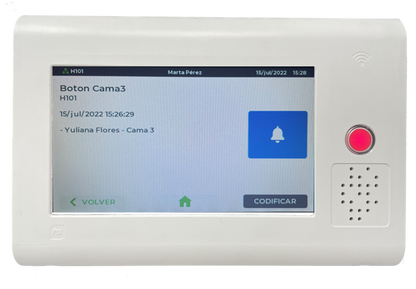 Kit de Habitación Hospitalaria PRO / Terminal IP 7" Táctil + Pulsador Cama IP67 + Luz Cuatricolor + Tirador Baño / Comunicación Paciente-Enfermero
