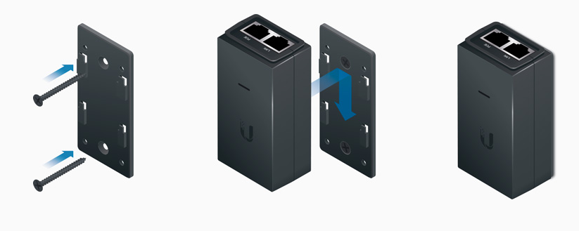 Adaptador PoE Ubiquiti de 24 VDC, 1.0 A Puerto Fast Ethernet