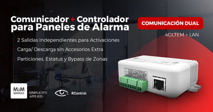 Comunicador DUAL ETHERNET + 4GLTEM/5G / 2 ENTRADAS Y 2 SALIDAS / Programación Remota / 1 Año de servicio GRATIS