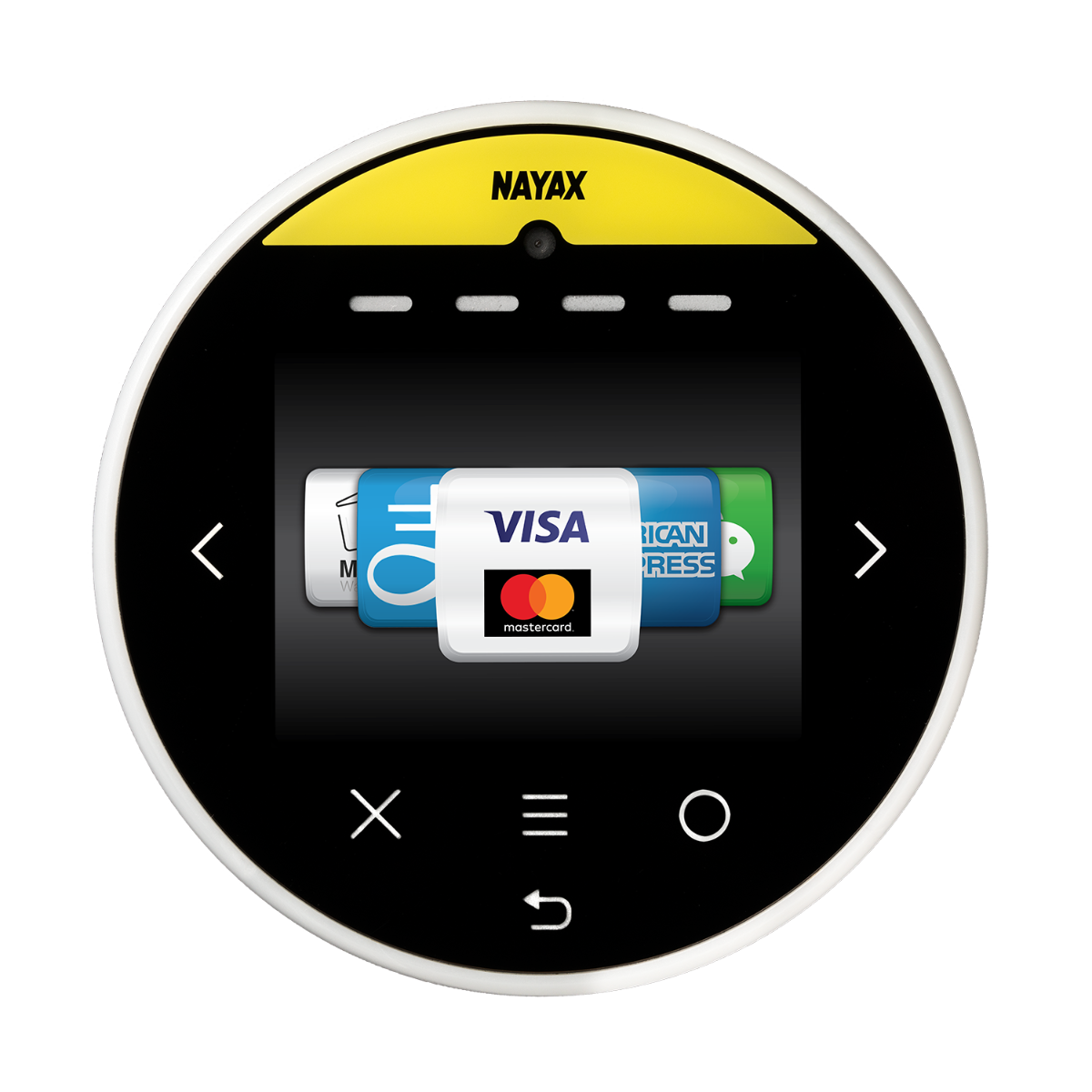 Lector Nayax para pagos con tarjeta, QR, Apple Pay y Samsung Pay en máquina expendedora