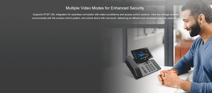 Teléfono IP / Handset Inalámbrico Bluetooth / 20 Líneas SIP / Pantalla IPS Táctil 7" HD / Conferencia 6 Vías / Puertos Gigabit / PoE 802.3af / Wi-Fi