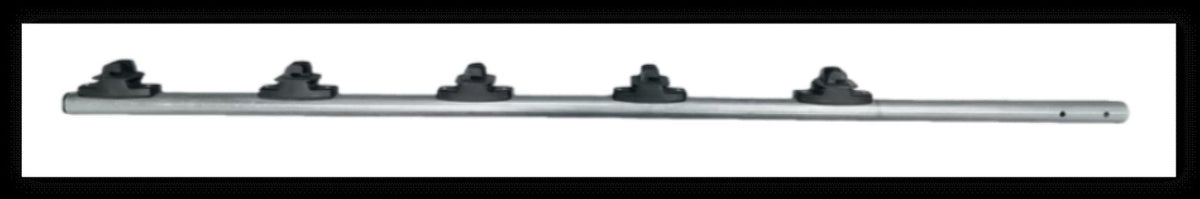 Poste de Paso / Tubo de Acero Galvanizado / Diámetro 1" / Longitud 120 cm / 5 Aisladores / Sin Pintar / Peso 0.9 KG