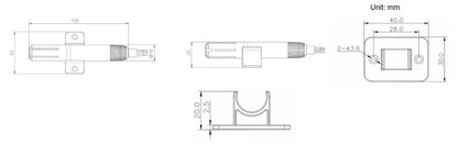 Sensor de Temperatura RS485 / Compatible con mDVR Hikvision / -40 a +80°C / Precisión ±0.5°C / IP65 / Cable 1 m (3.3 ft)