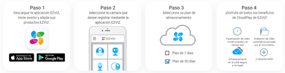 Licencia de Almacenamiento en Nube / Para 4 Cámaras / 30 Días de Retención Durante un Año / Grabación Solo por Movimiento / Compatible Exclusivamente