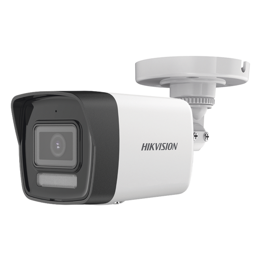 [Dual Light + ColorVu] Bala TURBOHD 3K (5 Megapixel) / Lente 2.8 mm / 30 mts IR + 20 mts Luz Blanca / Gran Angular 104.9° / Exterior IP67 / Micrófono