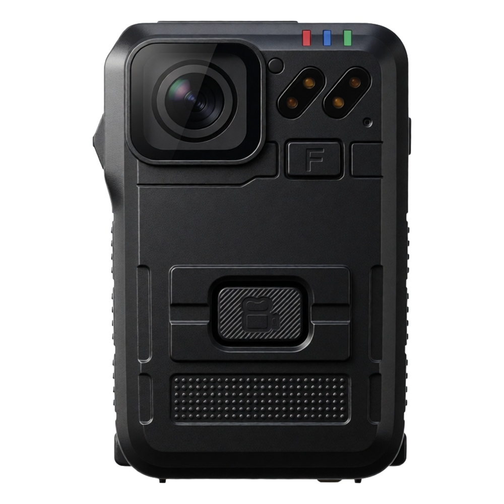 Body Camera (Cámara Corporal) | 1440P@30fps | H.264 | Almacenamiento 64GB | Batería 4000mAh 15h | Visión Nocturna IR 10 m (32.8 ft) | 130° | 58MP