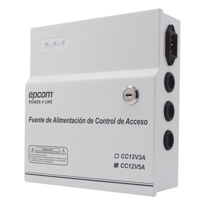 Fuente de Poder / 1 Salida 11-15 Vcc / 5 A / Temporizador Integrado / Con Capacidad de Batería de Respaldo / Requiere Batería / Aplicaciones en