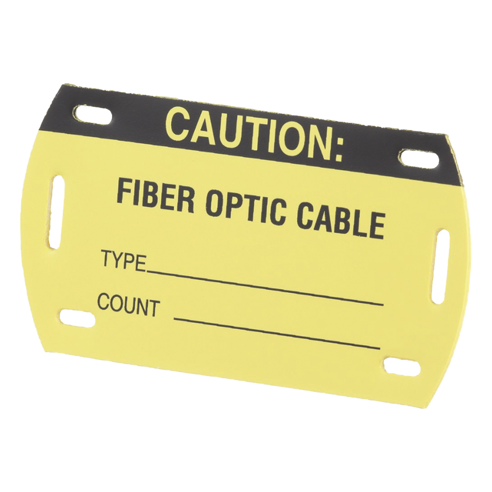 Kit de 5 Etiquetas Autolaminadas para Fibra Óptica, Para Uso Interior/Exterior, Dimensiones de 90.42 x 52.32 mm (3.56 x 2.06 pulgadas), Color Negro