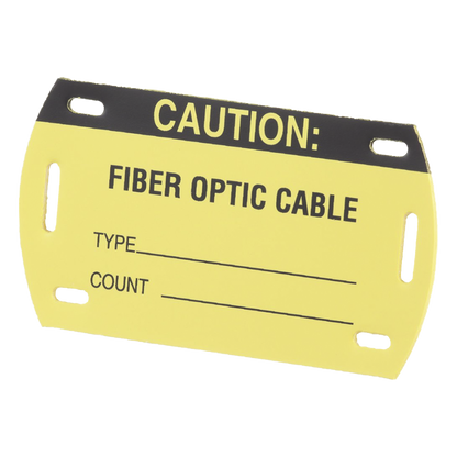 Kit de 5 Etiquetas Autolaminadas para Fibra Óptica, Para Uso Interior/Exterior, Dimensiones de 90.42 x 52.32 mm (3.56 x 2.06 pulgadas), Color Negro