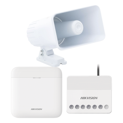 (AXPRO) KIT de alarma AX PRO con sirena cableada 30W / Incluye: 1 Hub con Batería de respaldo / 1 Sirena Cableada de 30 Watts IP65 / 1 Relevador